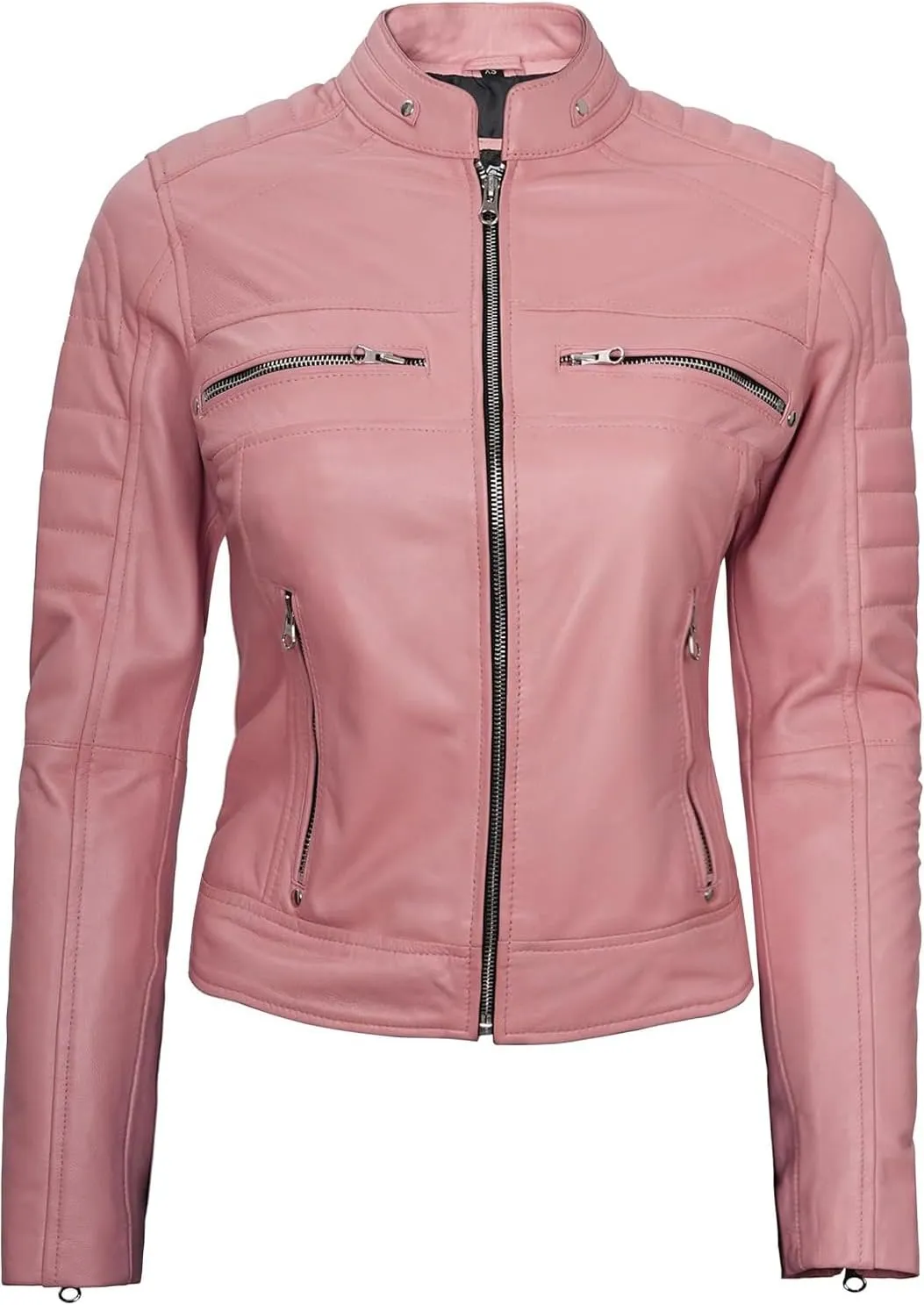 Decrum Leather Jacket Women - Stylish Casual Real Lambskin Leather Jackets for Women