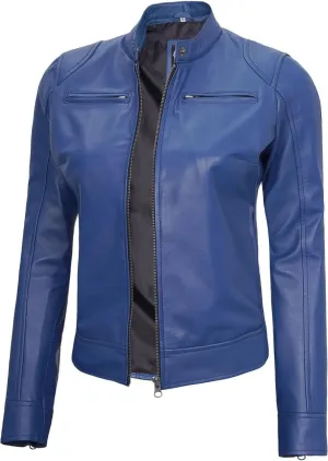 Decrum Leather Jackets For Women - Cafe Racer Style Casual Trending Fashion Womens Leather Jacket