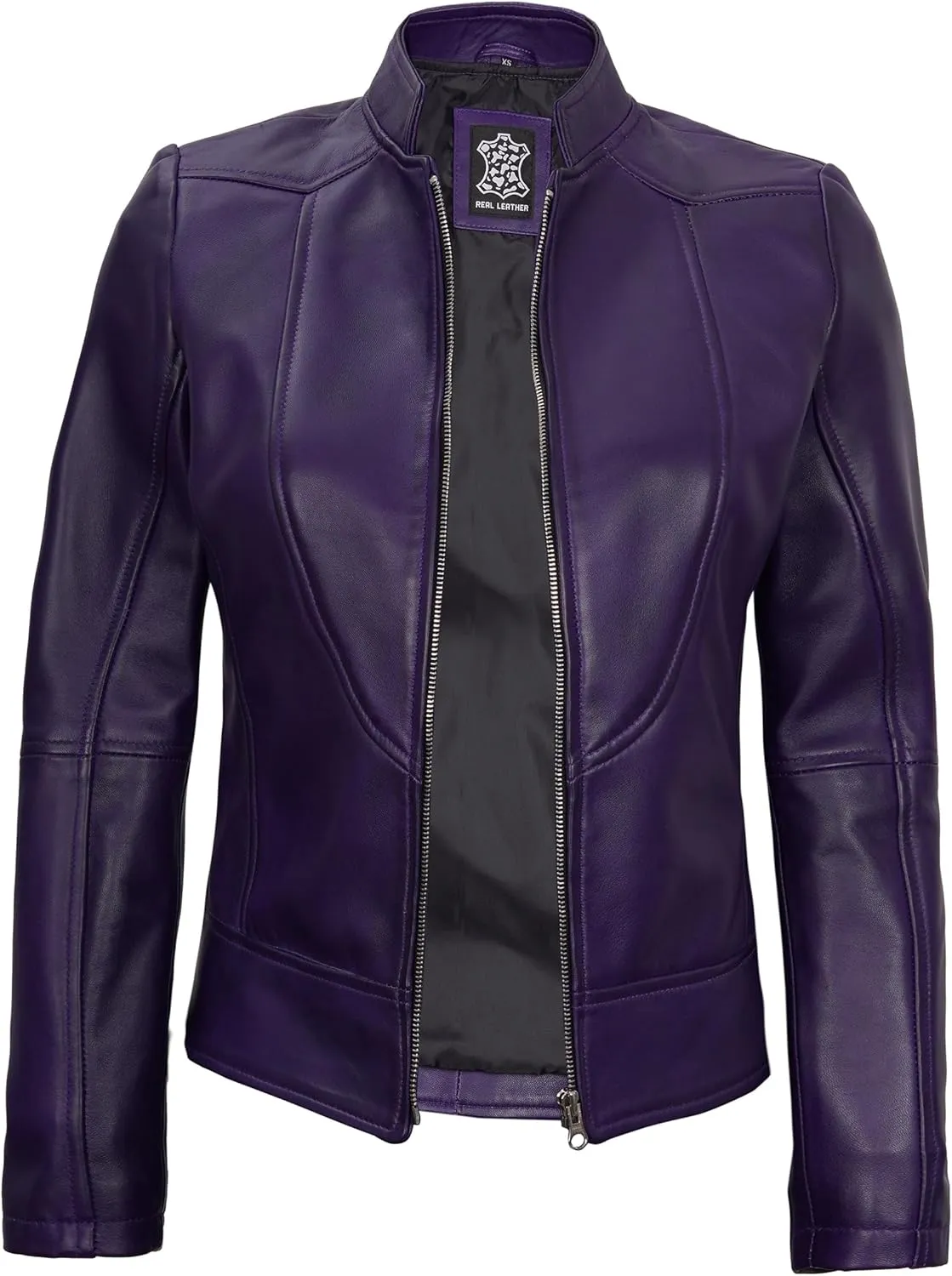 Decrum Womens Leather Jacket - Real Lambskin Stylish Leather Jackets For Women