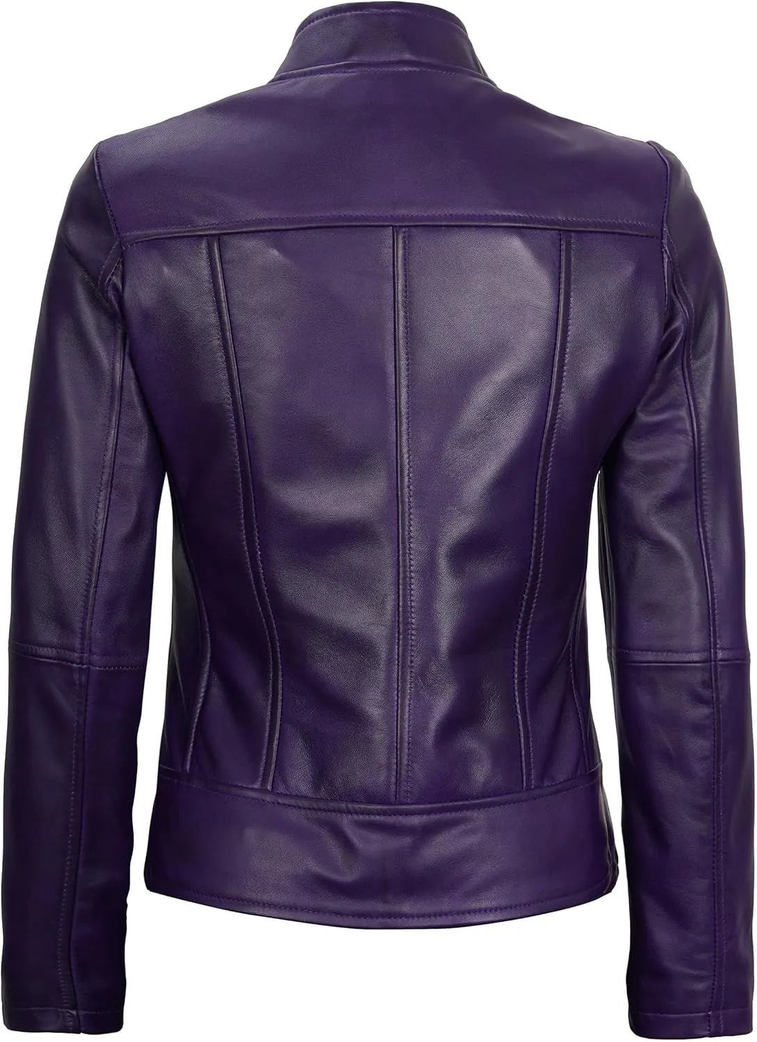 Decrum Womens Leather Jacket - Real Lambskin Stylish Leather Jackets For Women