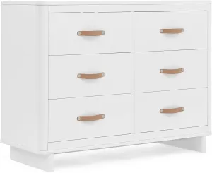 Delta Children babyGap Skye 6 Drawer Dresser with Interlocking Drawers Greenguard Gold Certified, Bianca White