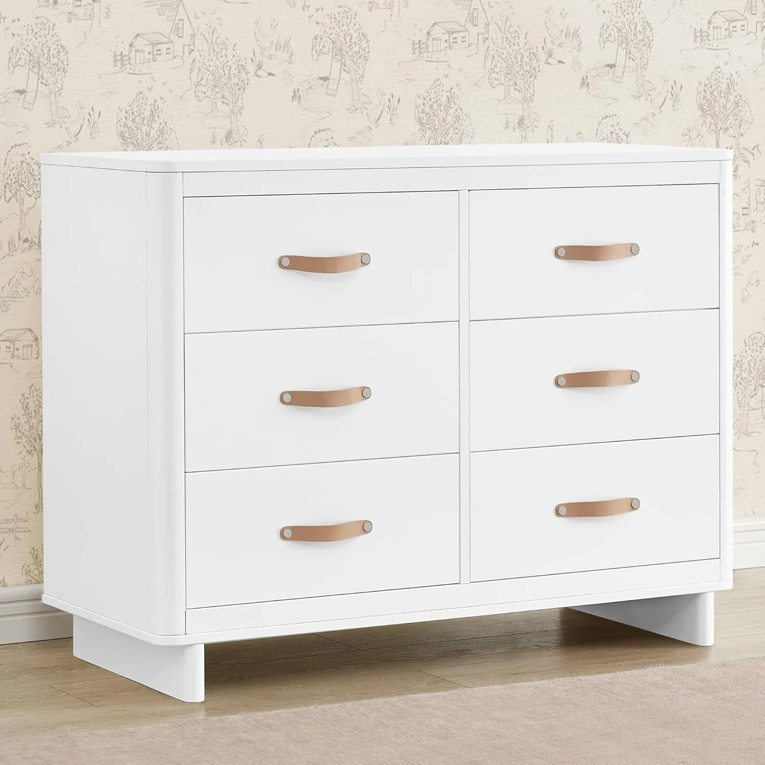 Delta Children babyGap Skye 6 Drawer Dresser with Interlocking Drawers Greenguard Gold Certified, Bianca White