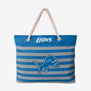 Detroit Lions Nautical Stripe Tote Bag