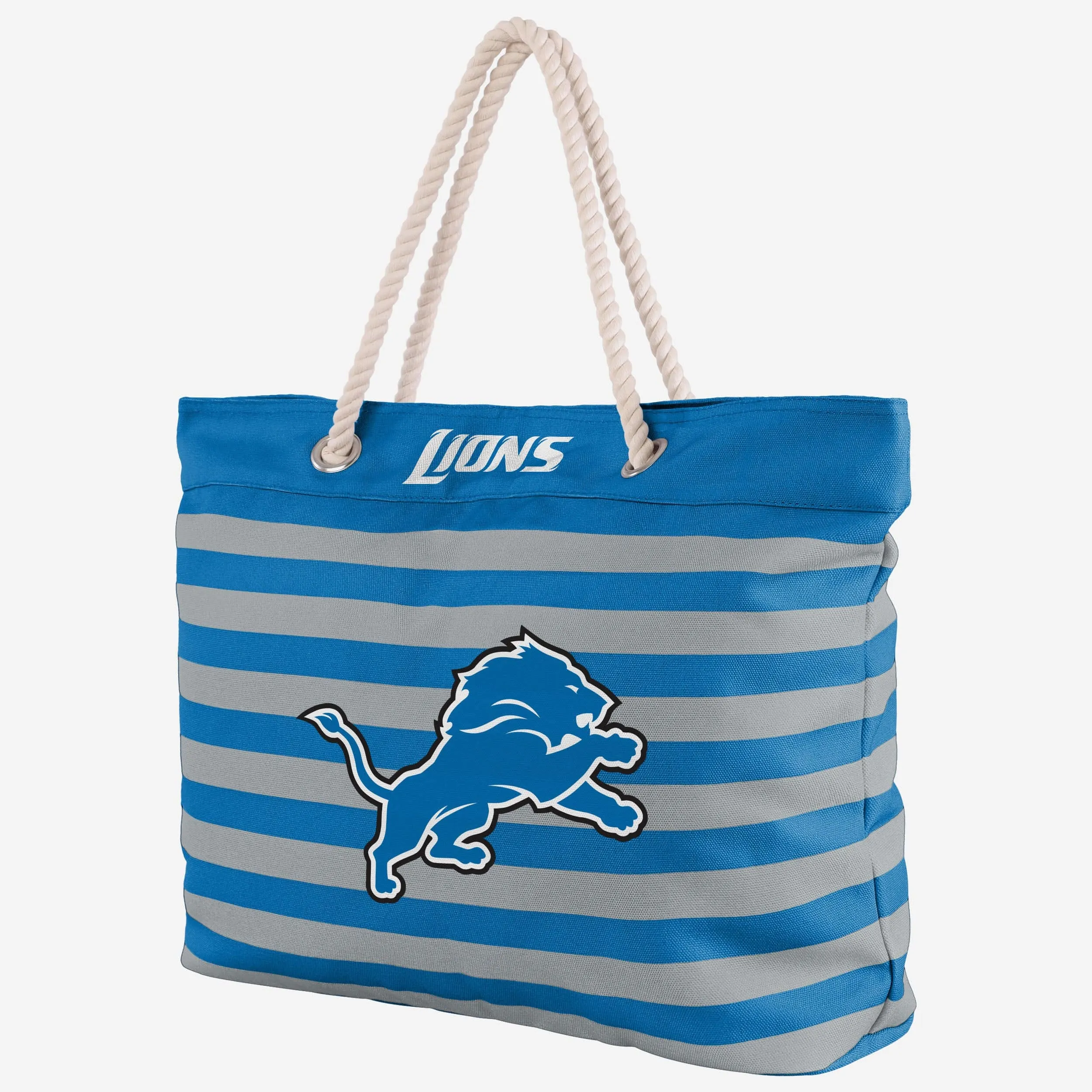 Detroit Lions Nautical Stripe Tote Bag