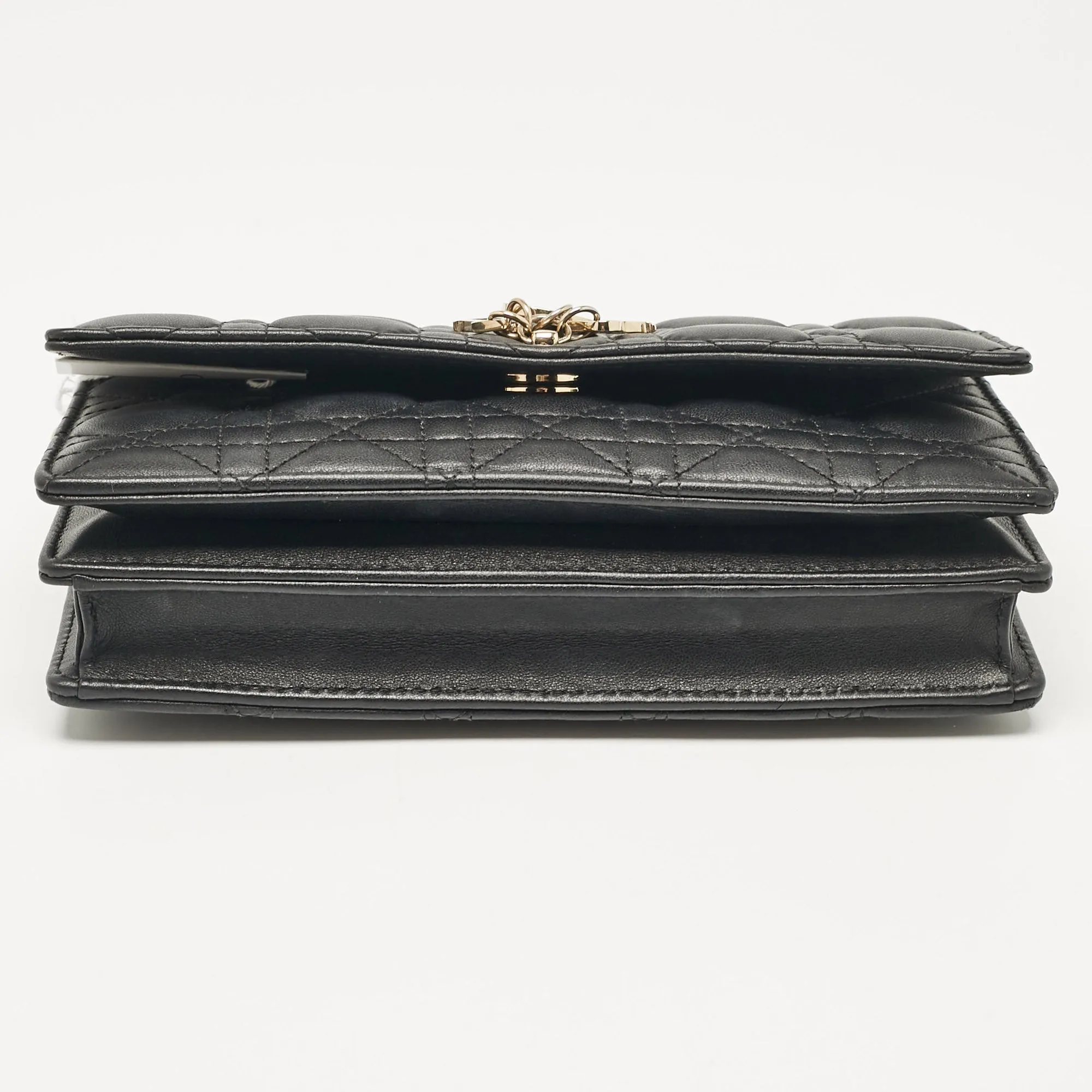 Dior Black Cannage Leather Mini My Dior Top Handle Bag