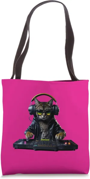 DJ Cat Tote Bag