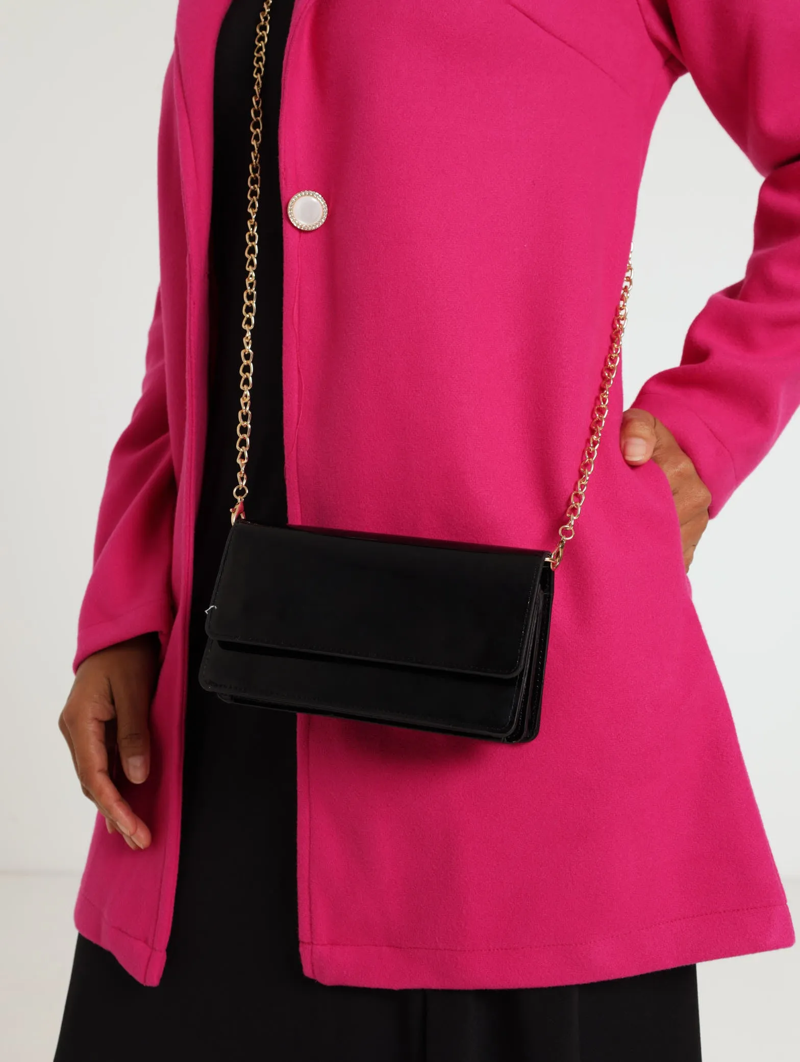 Double Compartment Mini Rectangular Satchel