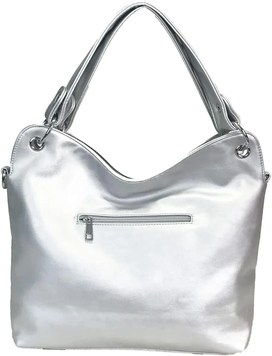 Double Handles Large Star Flower Bling Purse