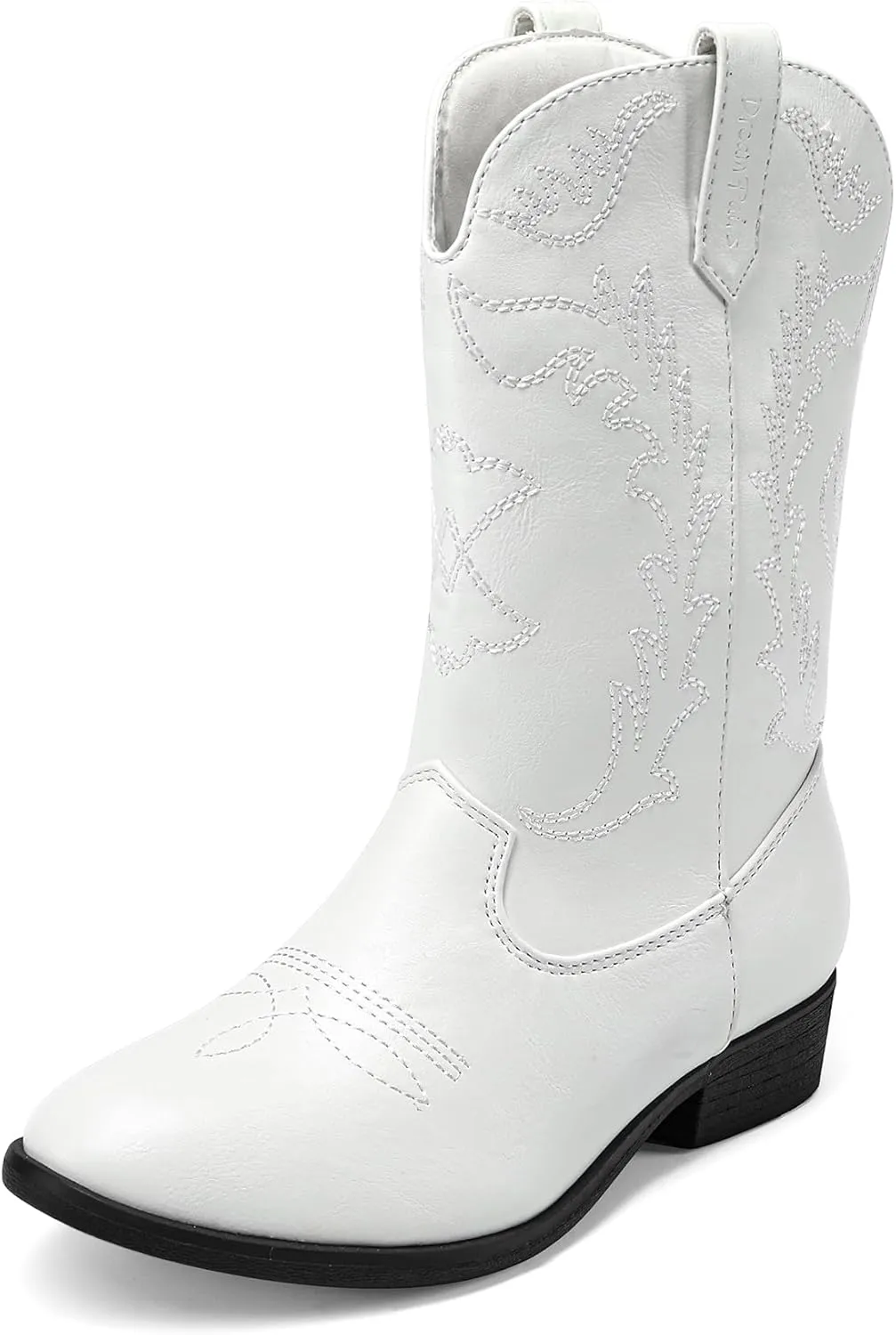 DREAM PAIRS Cowgirl Cowboy Western Boots Girls Mid Calf Riding Shoes Little Kid/Big Kid