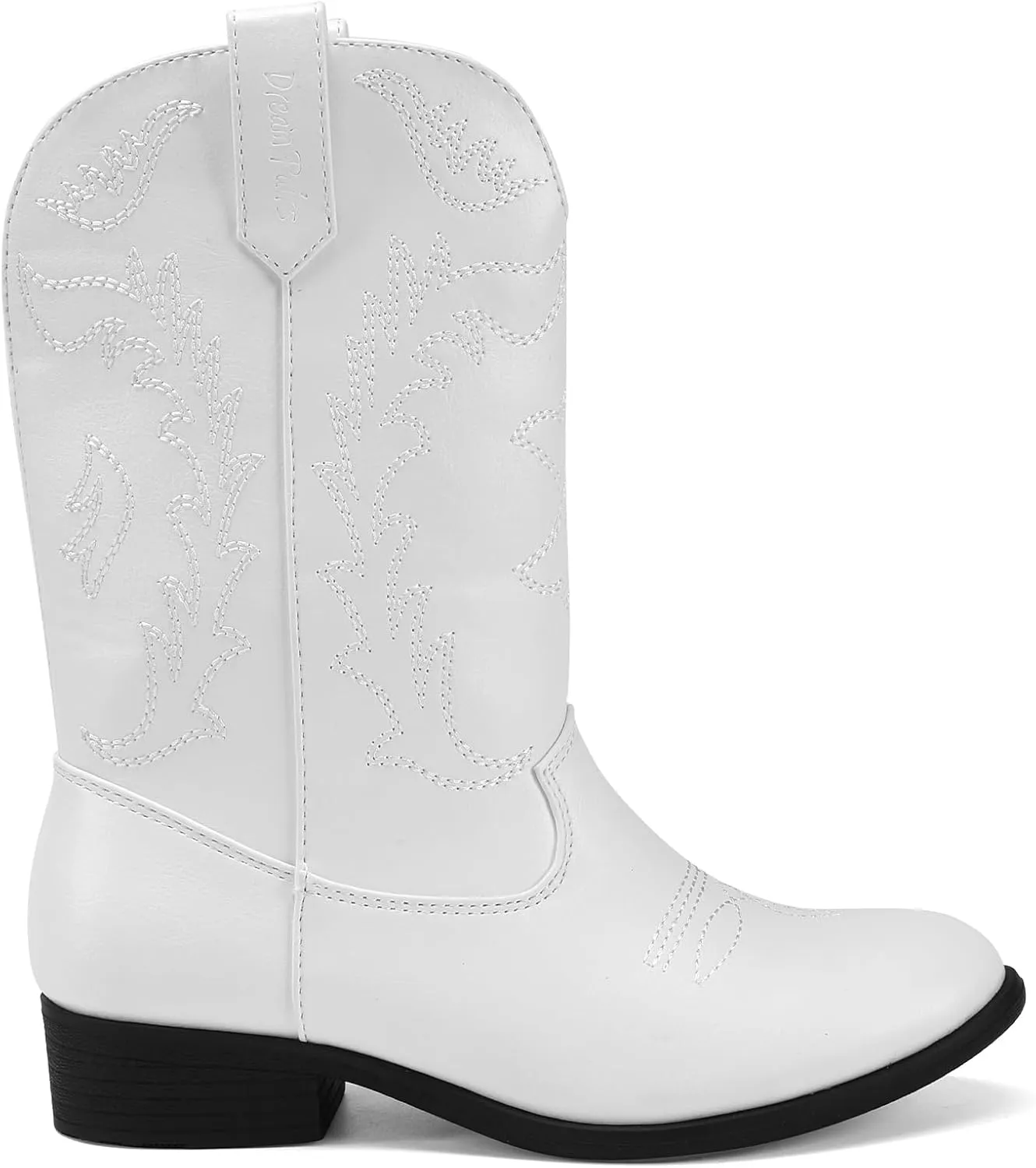 DREAM PAIRS Cowgirl Cowboy Western Boots Girls Mid Calf Riding Shoes Little Kid/Big Kid