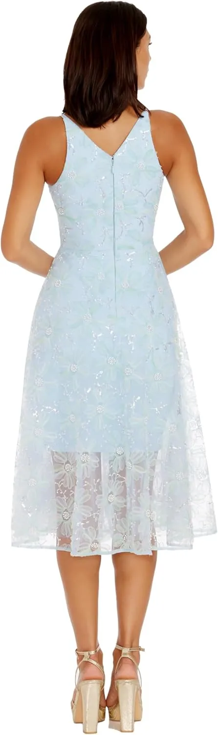 Dress the Population Women's Audrey Fit and Flare Midi Dress