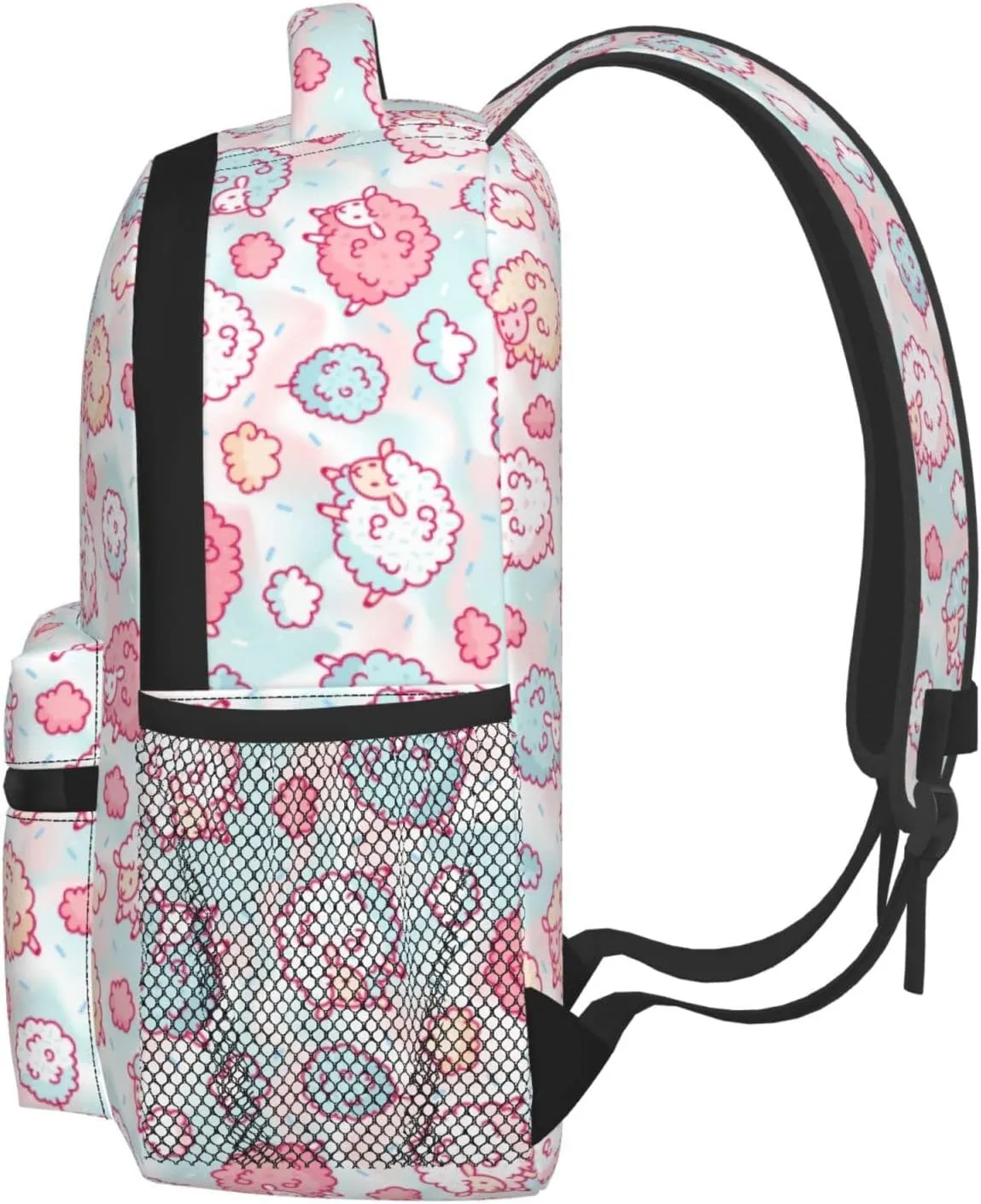 Dujiea 12" Kids Backpack Cute Sheep And Cotton Candy Toddler Backpack For Boys Girls, Preschool Kindergarten Schoolbag Nursery Children Travel Bag With Chest Strap