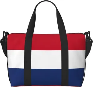Dutch flag Duffel Bags for Traveling, Lightweight Personal Item Travel Bags for Women, Gym Bags for Men