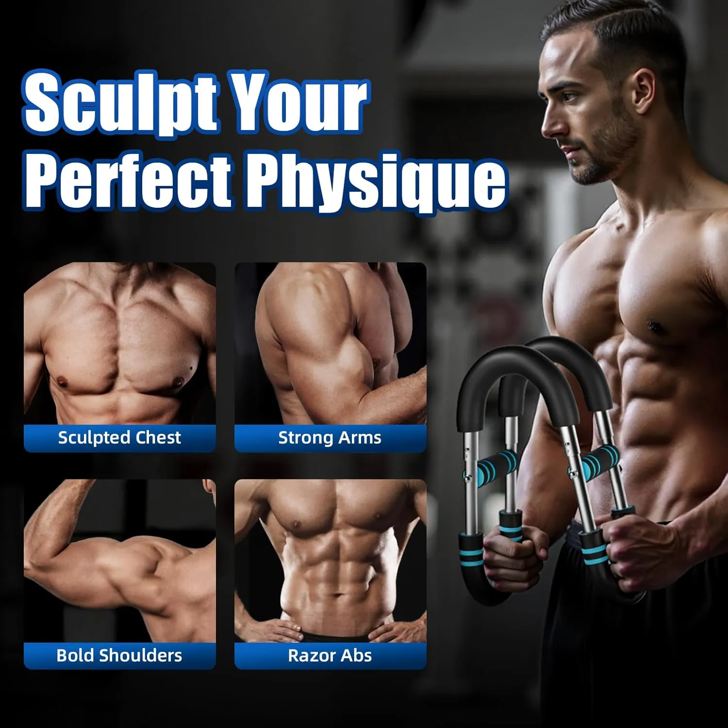 EAST MOUNT Twister Arm Trainer 20-110lb Adjustable Chest Workout Equipment for Men Women Portable Spring Resistance Muscle Builder Strength Training for Arms Chest Shoulders for Home Gym Fitness