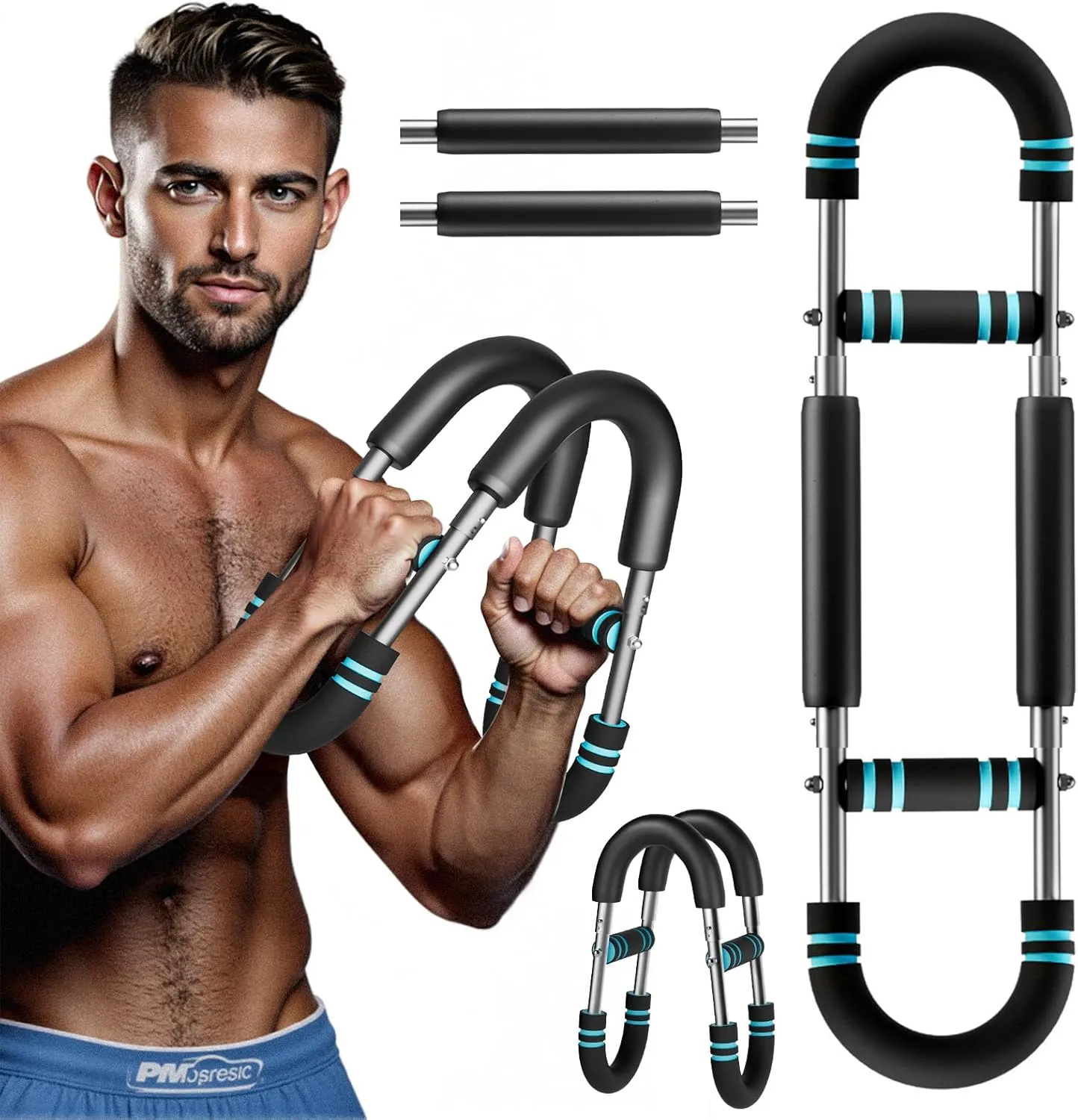 EAST MOUNT Twister Arm Trainer 20-110lb Adjustable Chest Workout Equipment for Men Women Portable Spring Resistance Muscle Builder Strength Training for Arms Chest Shoulders for Home Gym Fitness