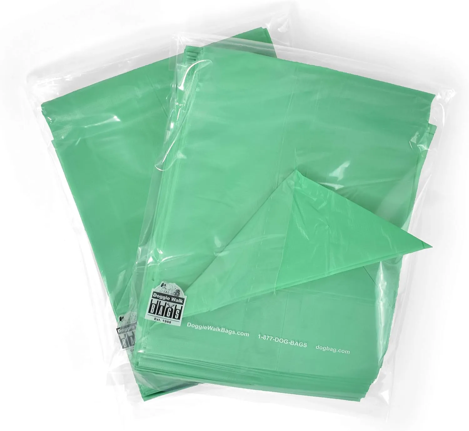 Easy-Tie Handle Dog Poop Bag, Extra Large Strong Doggy Waste Bags, Easy Dispensing and Leak Proof Poo Bags