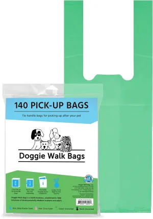 Easy-Tie Handle Dog Poop Bag, Extra Large Strong Doggy Waste Bags, Easy Dispensing and Leak Proof Poo Bags