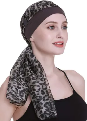 Elegant Chemo Cap with Silky Scarfs for Cancer Women Hair Loss Sleep Beanie