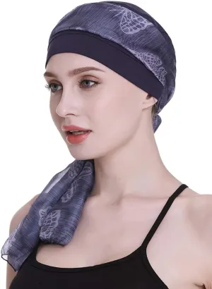 Elegant Chemo Cap with Silky Scarfs for Cancer Women Hair Loss Sleep Beanie