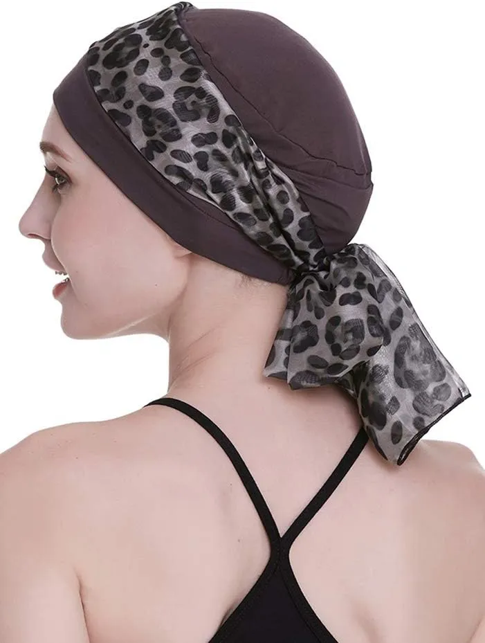 Elegant Chemo Cap with Silky Scarfs for Cancer Women Hair Loss Sleep Beanie