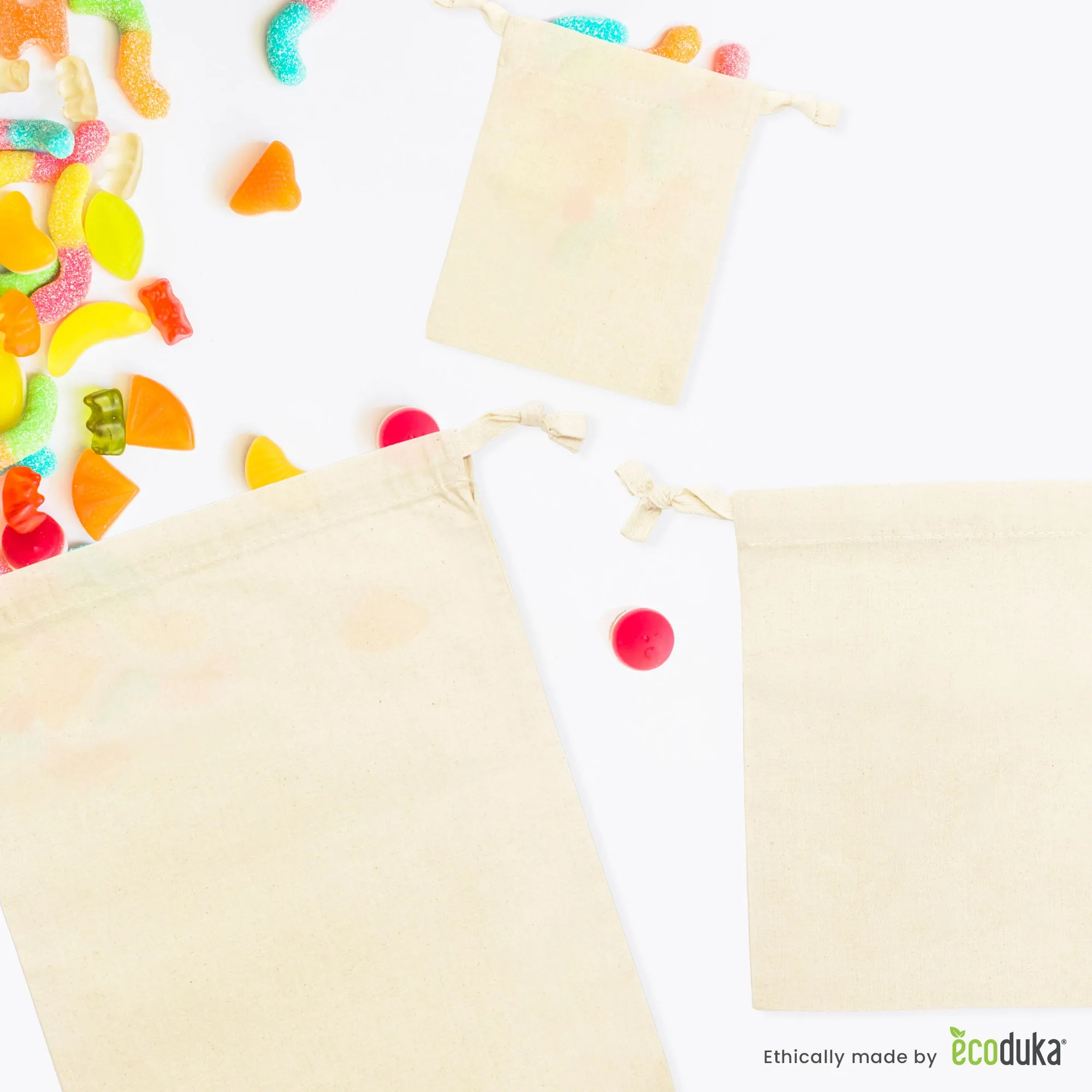 Elm Drawstring Cotton Pouches