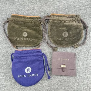 Estate John Hardy 3 Drawstring Pouches & Envelope (Empty)