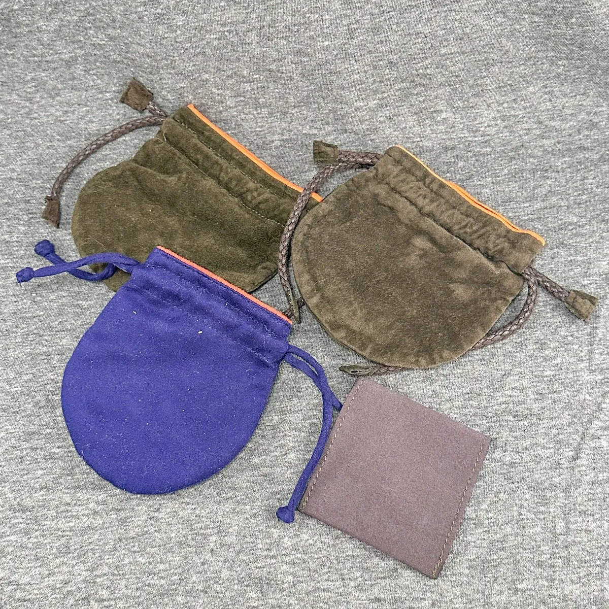 Estate John Hardy 3 Drawstring Pouches & Envelope (Empty)