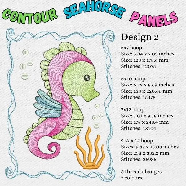 EW355  Contour Seahorse Panels