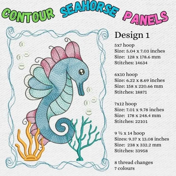 EW355  Contour Seahorse Panels