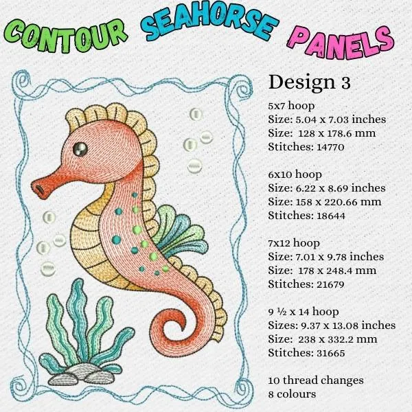 EW355  Contour Seahorse Panels