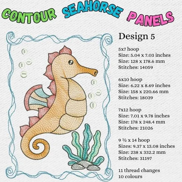 EW355  Contour Seahorse Panels