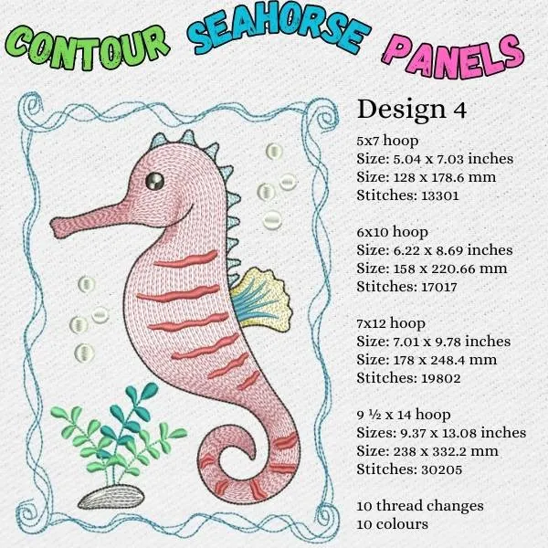 EW355  Contour Seahorse Panels