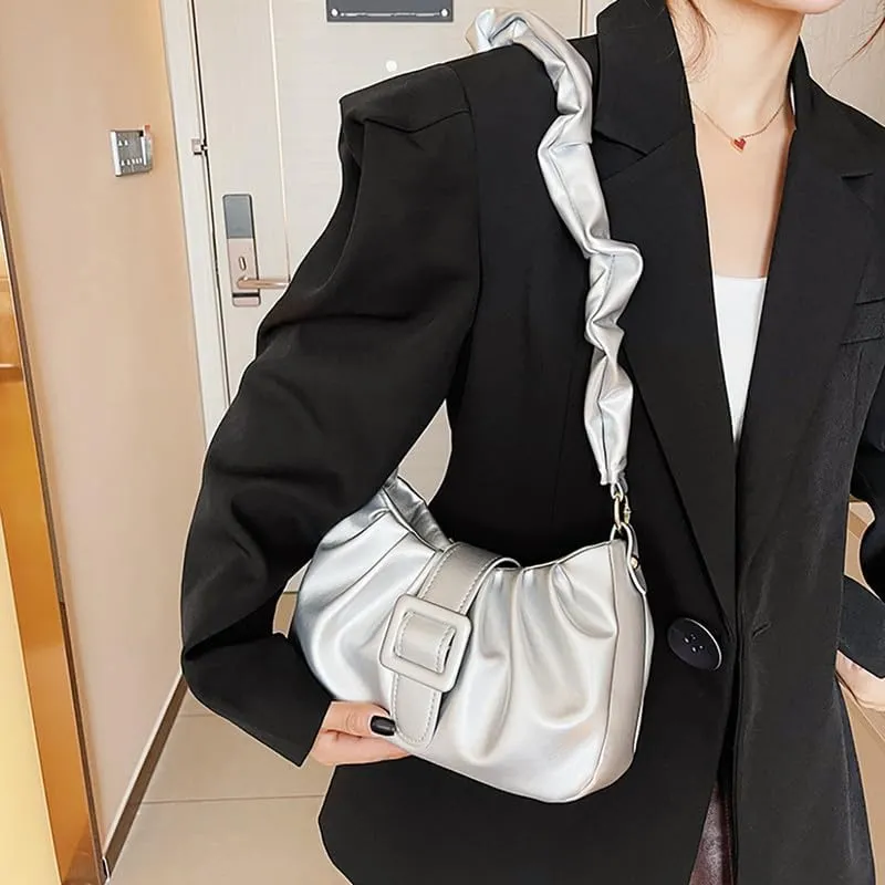 Fashion Cloud Bag,Women's Pleated Underarm Bag,2023 Autumn New Gift Shoulder Bags Personalized Handbag Purses