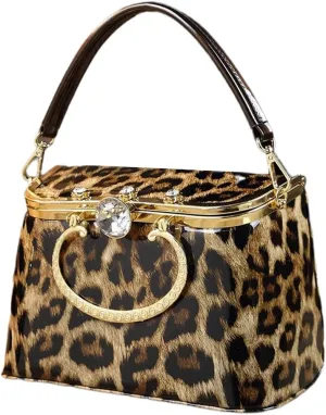 Fashion Women's Top Handle Satchel Handbags Leather Party Diamonds Evening Bag Purses Small Hard Square Box Shoulder Bags