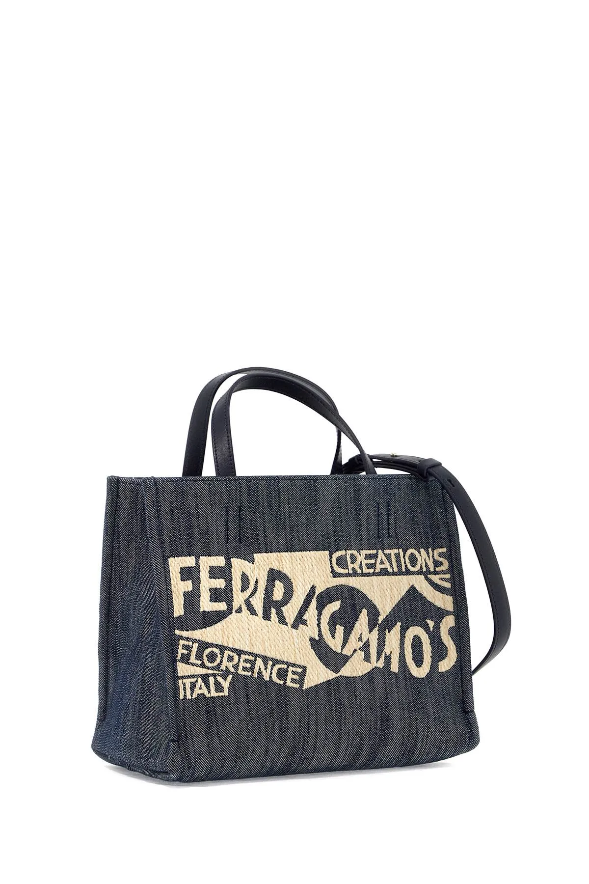 Ferragamo Mini Logo Printed Tote Handbag