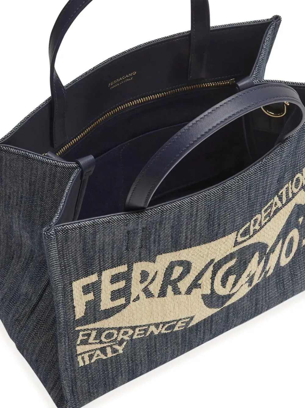 Ferragamo Mini Logo Printed Tote Handbag
