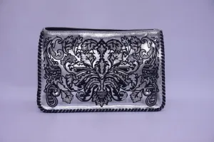 FLOCKED LEATHER BEADED X BODY