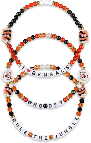 FOCO Cincinnati Bengals NFL 3 Pack Team Friendship Bracelet