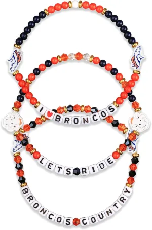 FOCO Denver Broncos NFL 3 Pack Team Friendship Bracelet
