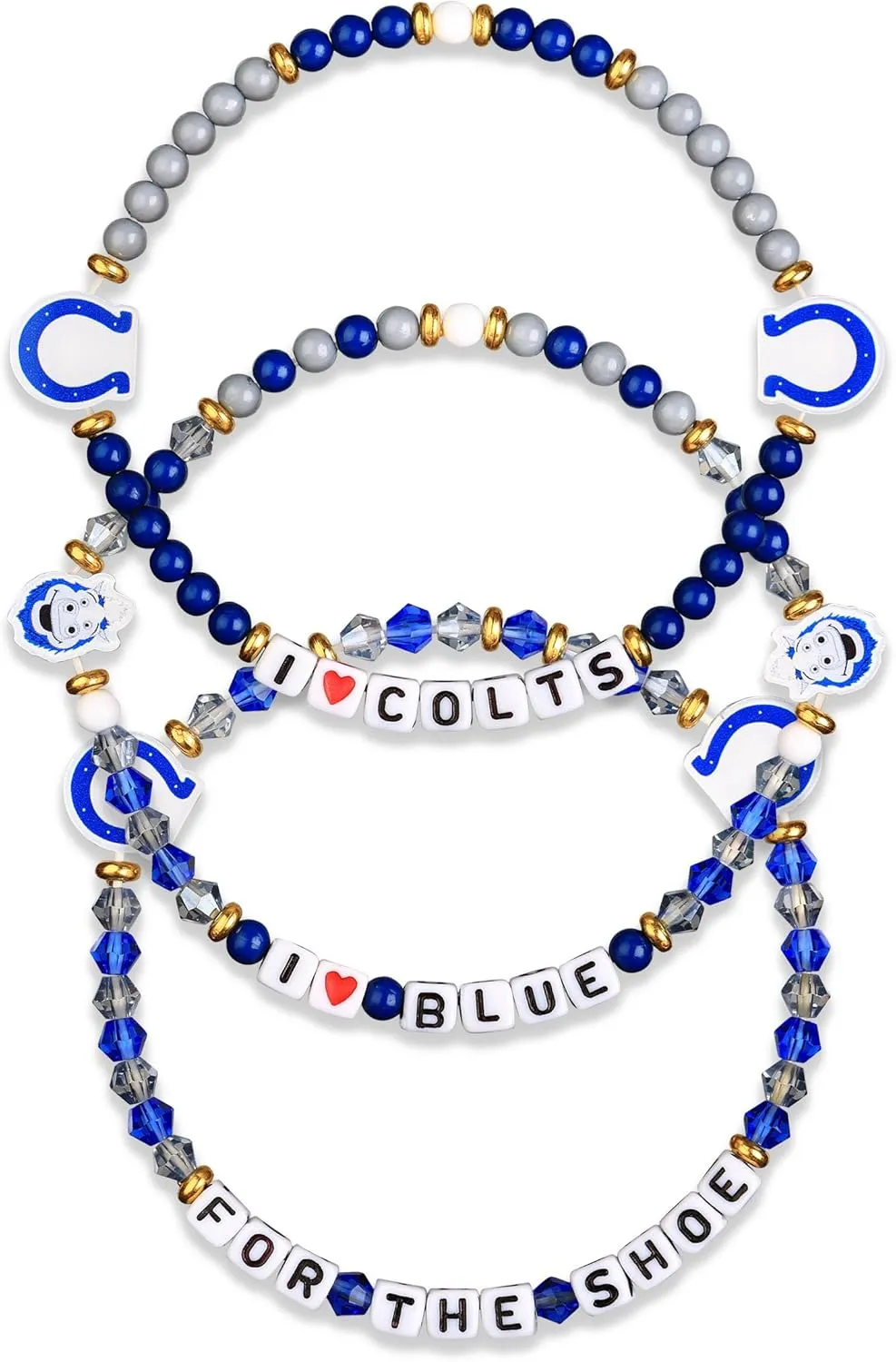 FOCO Indianapolis Colts NFL 3 Pack Team Friendship Bracelet