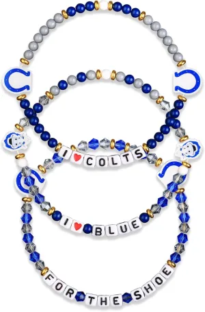 FOCO Indianapolis Colts NFL 3 Pack Team Friendship Bracelet