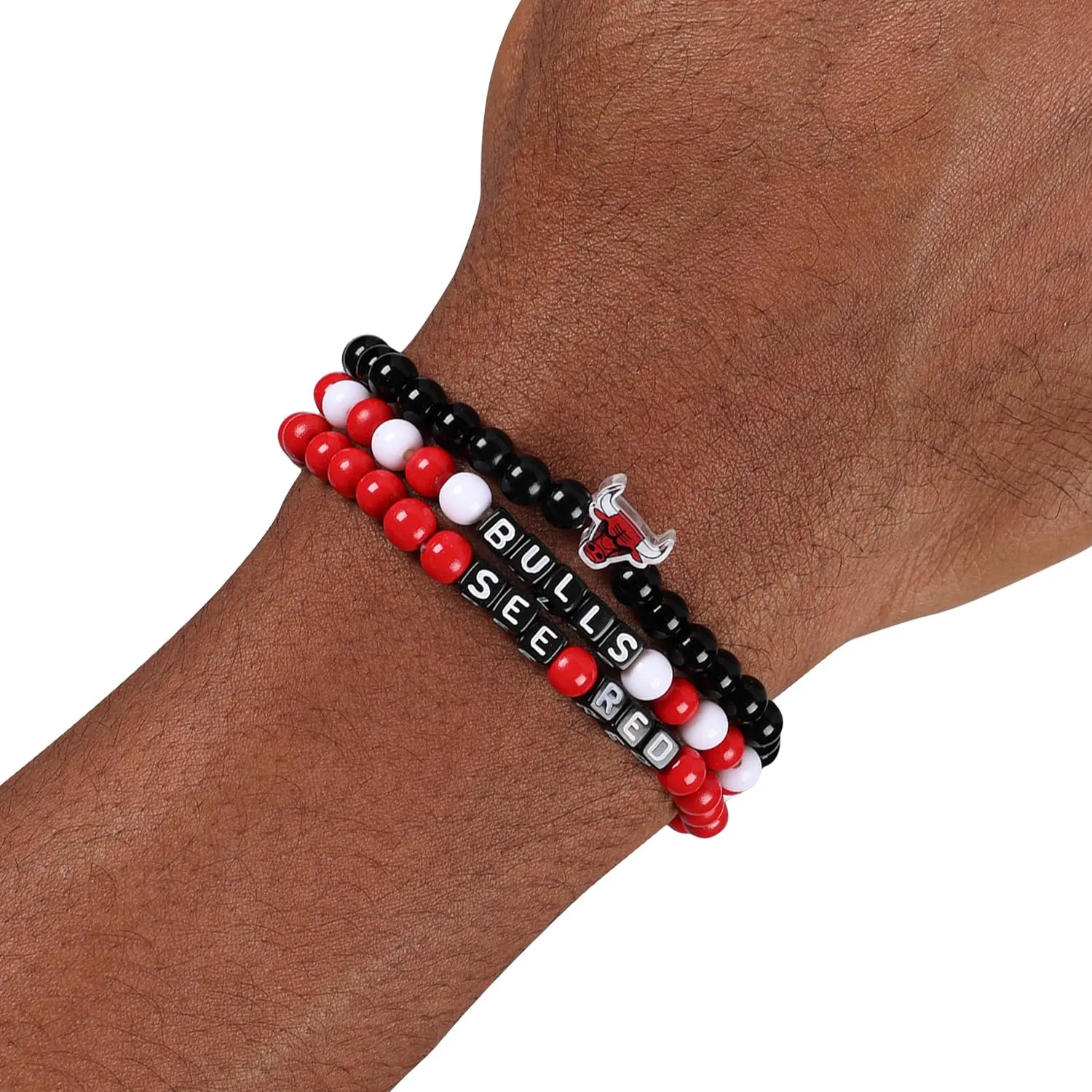 FOCO NBA Team Logo Officially Licensed 3-Pack Beaded Friendship Bracelets