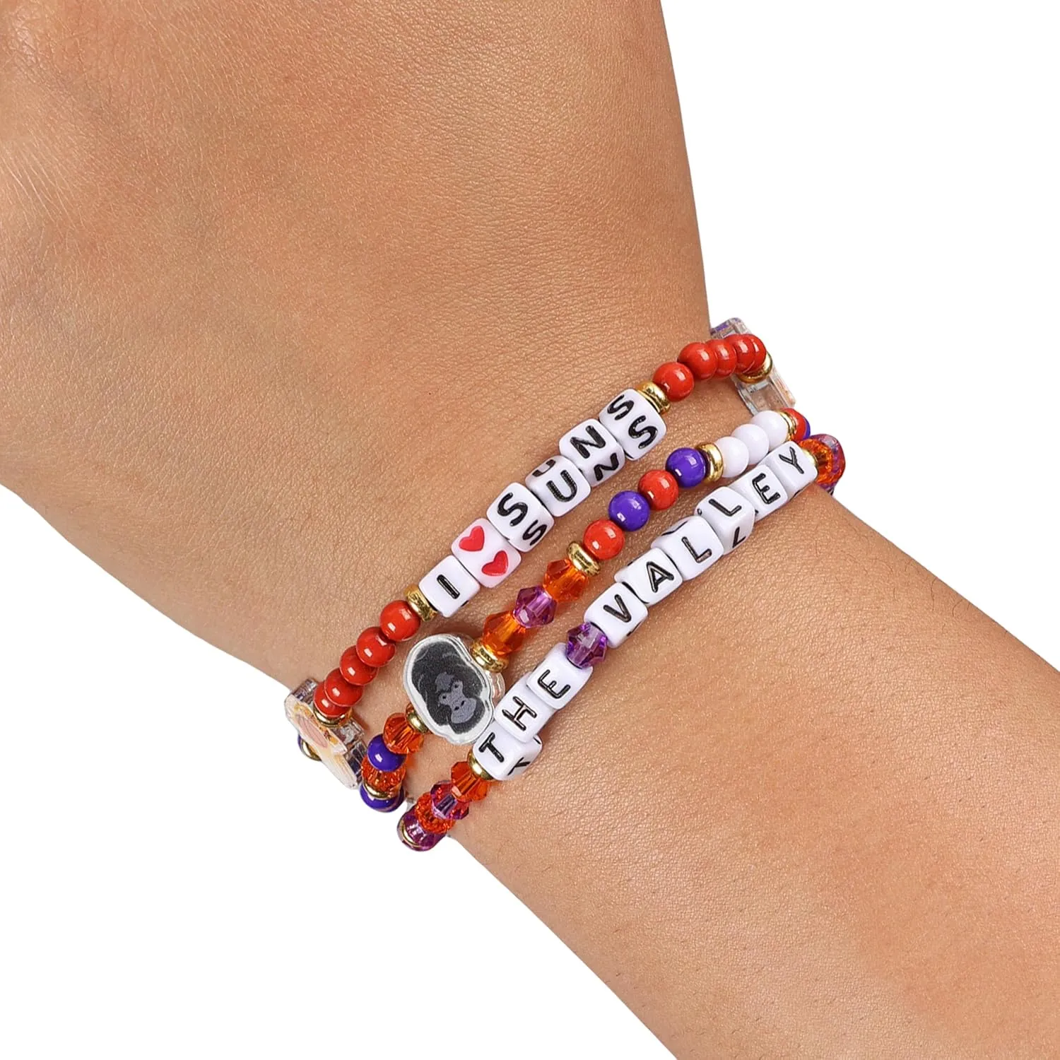 FOCO NBA unisex-adult NBA Team Logo Officially Licensed 3-Pack Beaded Friendship Bracelets