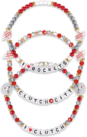FOCO NBA unisex-adult NBA Team Logo Officially Licensed 3-Pack Beaded Friendship Bracelets