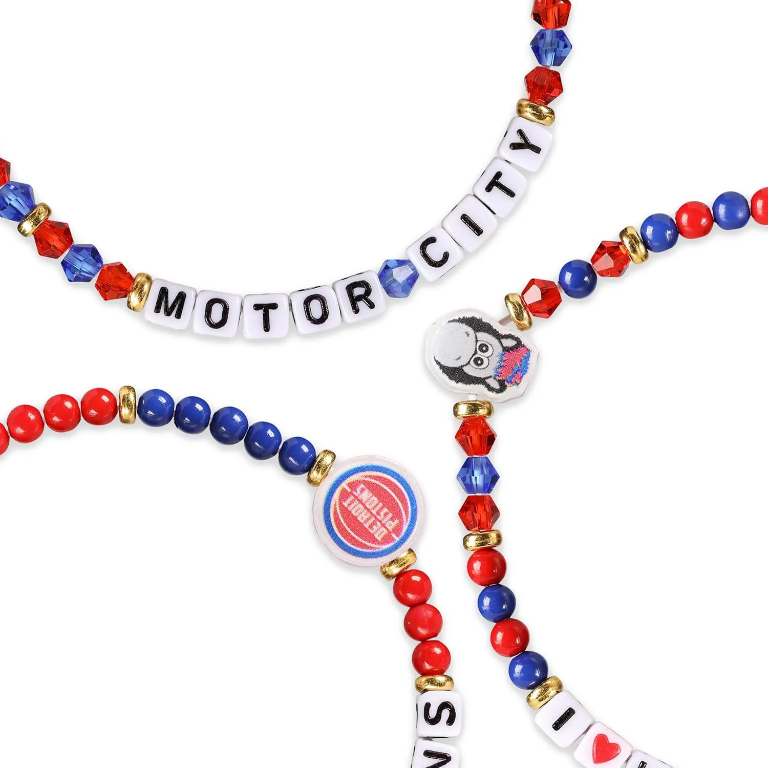 FOCO NBA unisex-adult NBA Team Logo Officially Licensed 3-Pack Beaded Friendship Bracelets