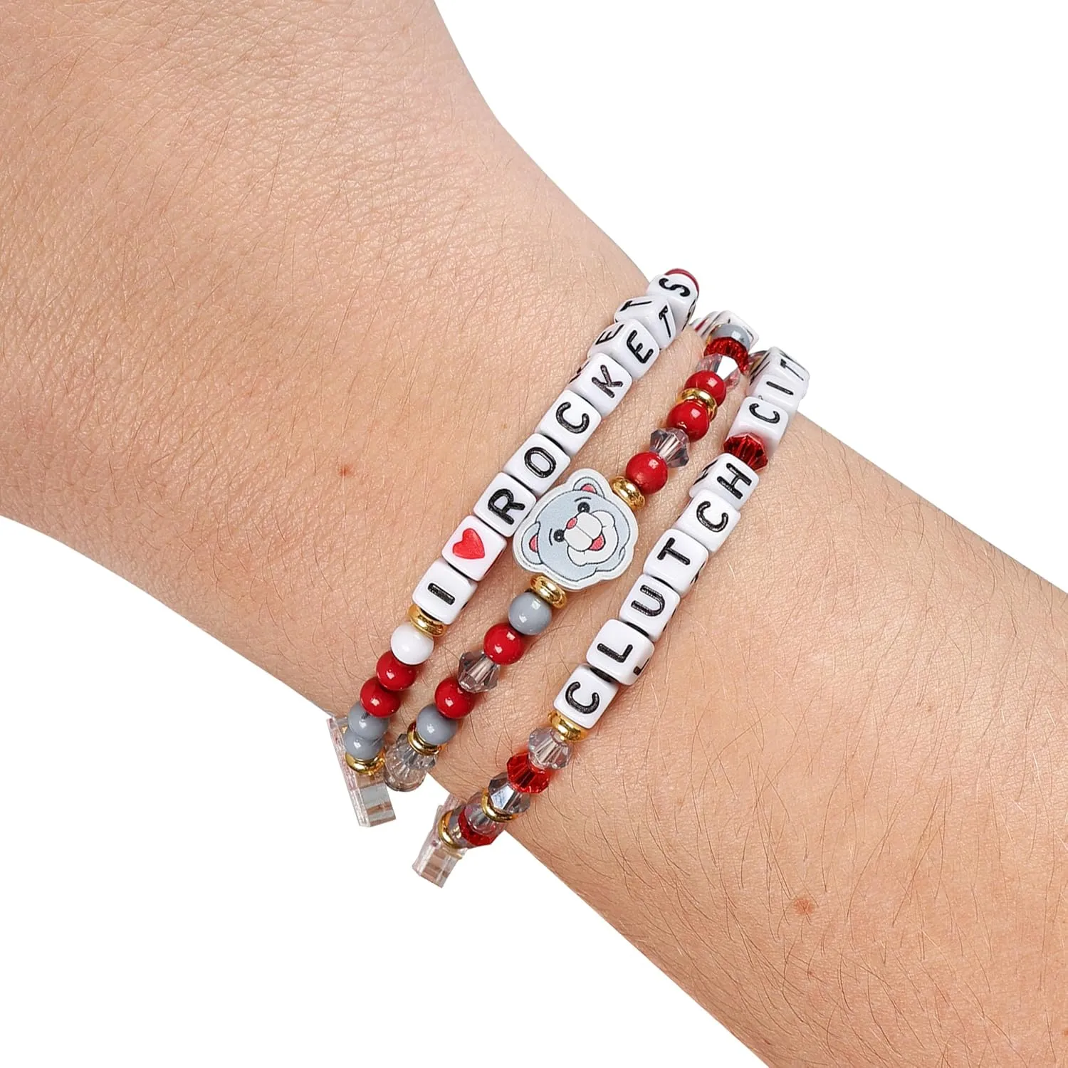FOCO NBA unisex-adult NBA Team Logo Officially Licensed 3-Pack Beaded Friendship Bracelets
