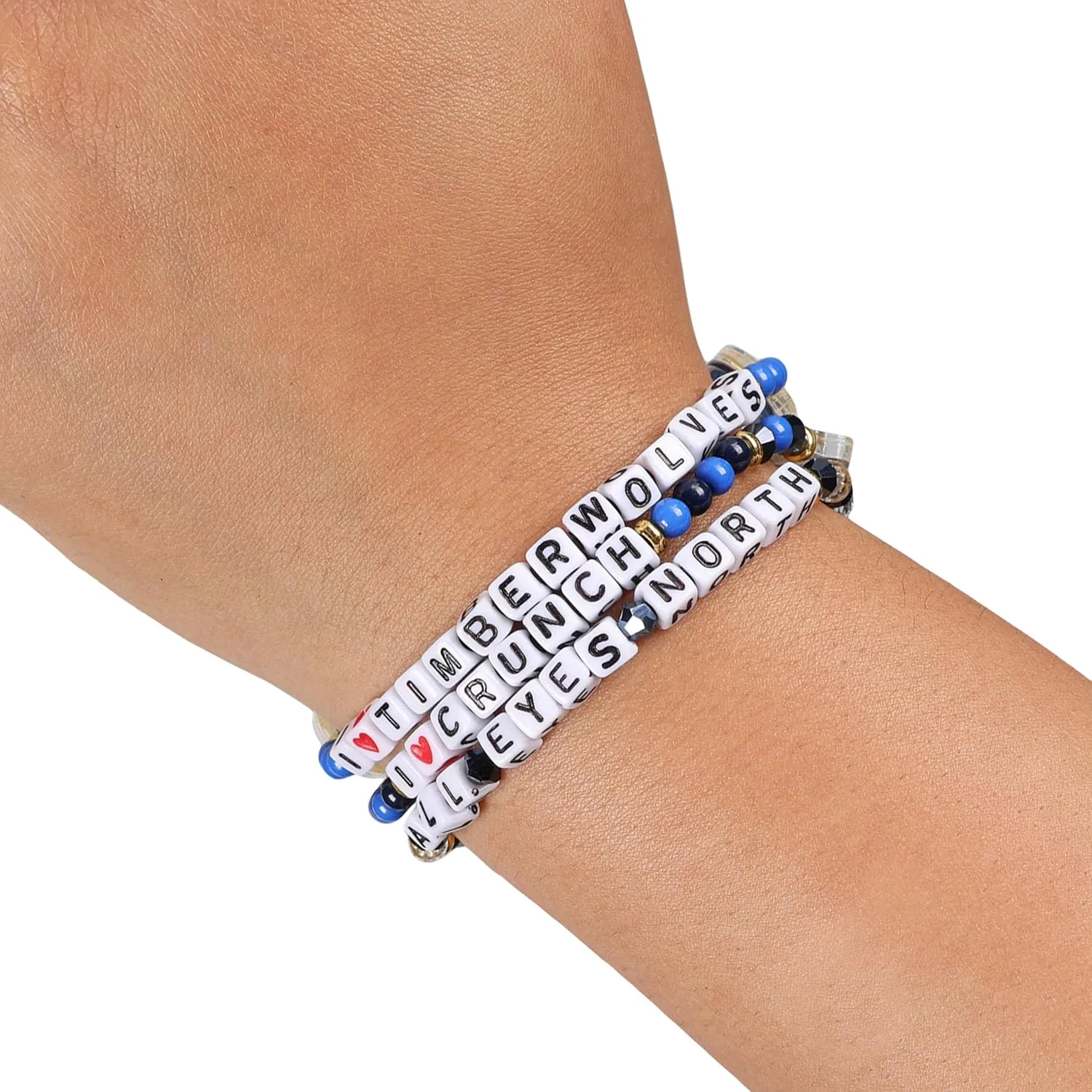 FOCO NBA unisex-adult NBA Team Logo Officially Licensed 3-Pack Beaded Friendship Bracelets