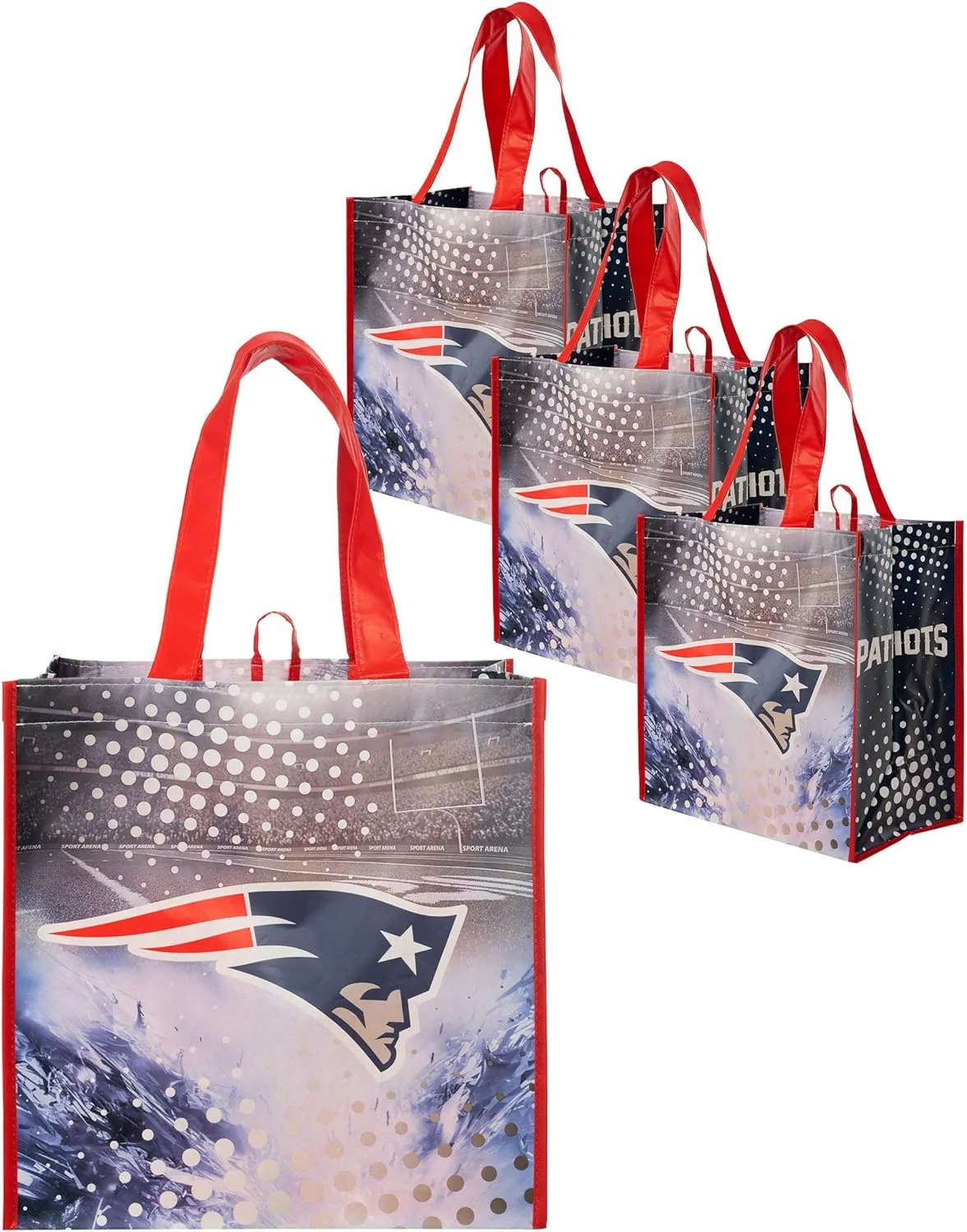 FOCO NFL Team Logo Reusable Grocery Shopping Bags Totes
