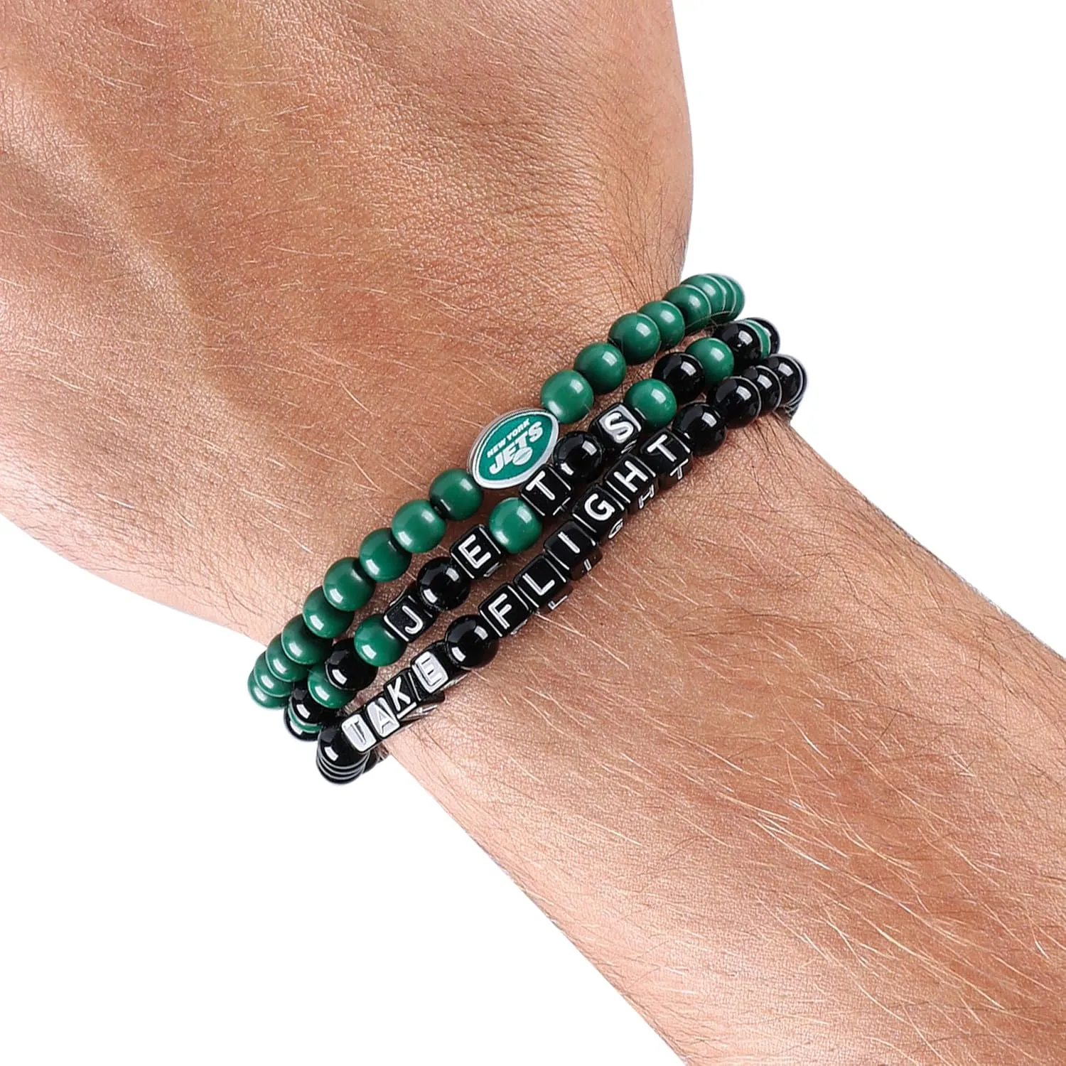 FOCO NFL unisex-adult NFL Team Logo Officially Licensed 3-Pack Beaded Friendship Bracelets
