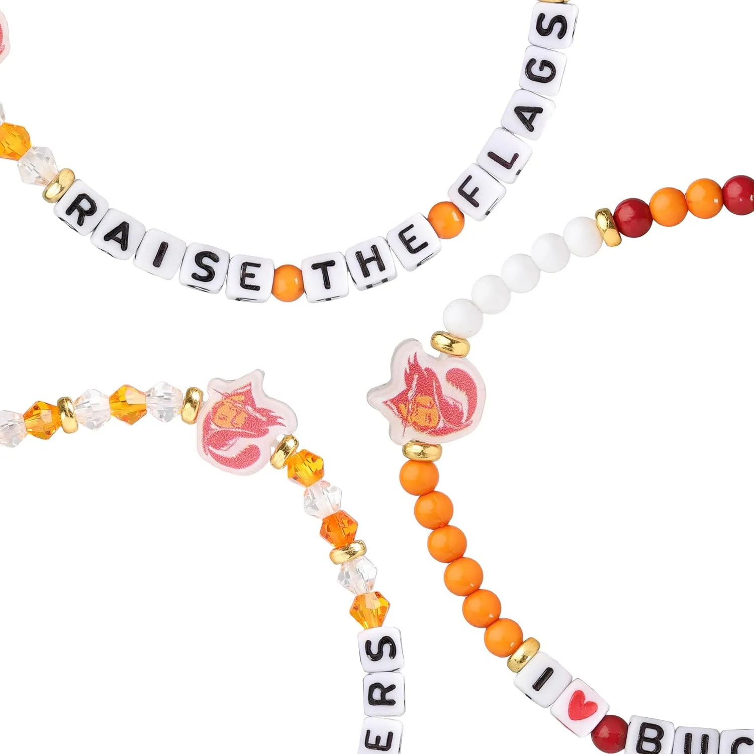 FOCO NFL Unisex-Adult NFL Team Logo Officially Licensed 3-Pack Beaded Friendship Bracelets